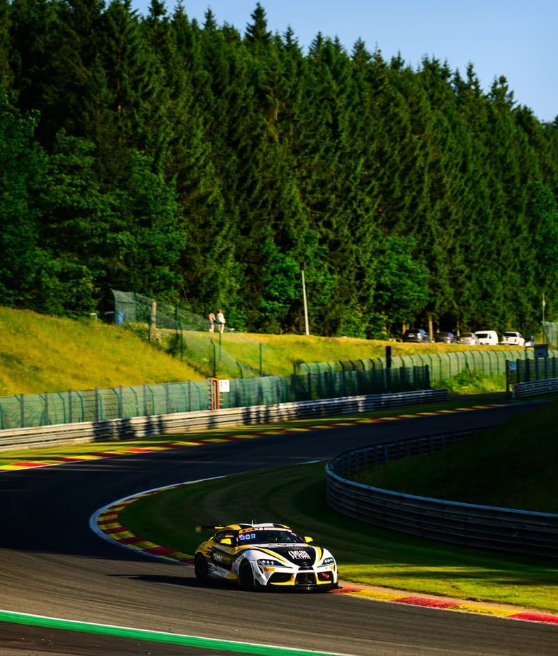 Uitzicht over het circuit van Spa-Francorchamps